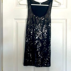 Charlotte Russe  sequin black tank